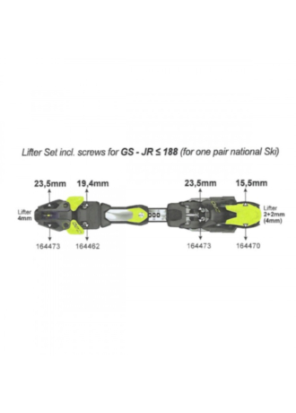 Lifter Set inc. Schrauben für GS Junior <= 188